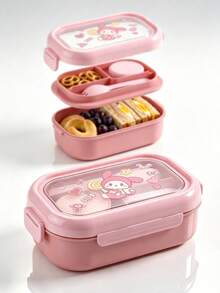 1pc Bento Box With Utensils, Microwave Adult Lunch Box, Compartment Food Storage Container, Insulated Bento Lunch Bag, Stackable Lunch Box With Sauce Cup, Suitable For Students Back To School, Birthday Gift, Christmas Gift - View 11