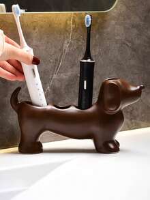 Dachshund Shaped Bathroom Toothbrush Holder - Dachshund Electric Toothbrush Rack Storage Stand, Toothpaste Makeup Brush Storage Base, Cute Storage Base Stand, Suitable For Electric Toothbrushes And Toiletries, Perfect Gift For Friends, Family, Classmates, Best Friends, Colleagues, Practical Gift For Back To School, Teacher's Day, Birthday, Also An Elegant Choice For Decorating Rooms, Bedrooms And Home - Multicolor - View 13