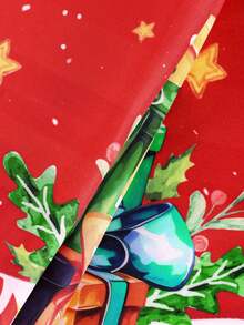 1 buah Bingkai Foto Liburan Natal, Topi Santa, Latar Belakang Cetak Hadiah Warna-warni, 60x120cm, Latar Belakang Stan Foto Poliester, Perlengkapan Pesta Natal, Dekorasi Tahun Baru - MultiWarna - View 4