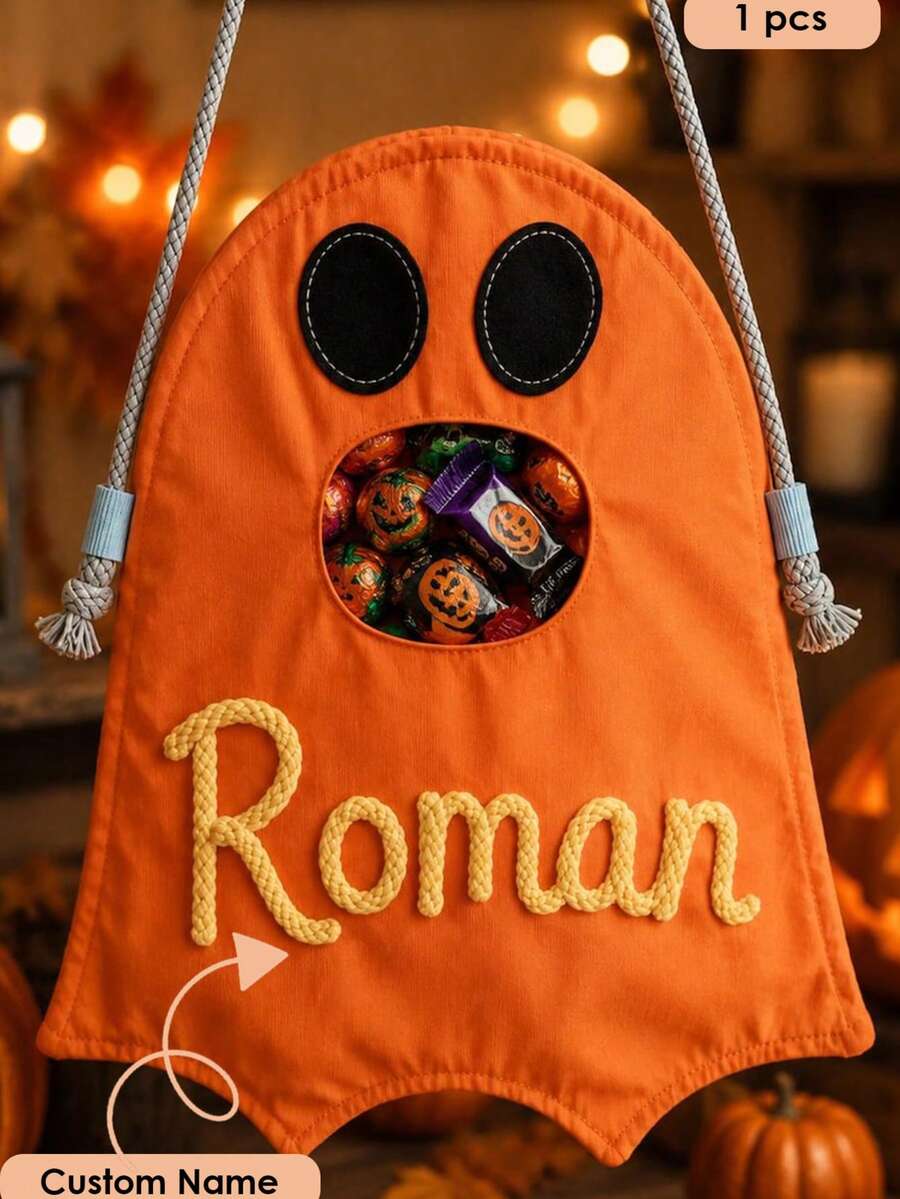 Custom Kids Apron | Personalized Baking Smock | 3D Yarn Letters | Toddler Name Gift - Multicolor - View 1