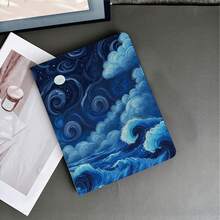 1件星空油畫平板保護殼，附筆槽，相容 iPad 10代智能保護殼/Air 13(M3 2025)/Air 11/11(A16 2025)，相容 OPPO Pad，相容 MatePad，相容 Vivo Pad，相容 Honor Tablet，相容 Xiaoxin Pad - 彩色 - 查看 3