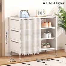 1pc Simple Shoe Rack, Home Entryway Shoe Storage Organizer, Multi-Space Display, Bathroom, Kitchen Storage, Multi-Tier Space-Saving, Suitable For Rental, Apartment - Multicolor - View 21