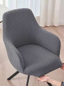 1pc High Back Armchair Cover, Jacquard Stretch Bar Stool Cover, Anti-Dirt Makeup Chair Cover, Suitable For Restaurant, Home, Banquet - Multicolor - View 7