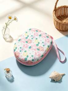 1pc Creative Floral Butterfly Print EVA Headphone Storage Bag, Portable Large Capacity Digital Accessories Organizer Box, Suitable For Headphones, Data Cables, Chargers And Other Small Items - Multicolor - View 11
