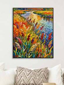 DIY Vibrant Impressionist Sunset Reeds And River Scenery (Frameless 8x12 / 16x20 Inches) Paint By Numbers Kit(Acrylic) Arts & Crafts For Adult Beginners, Home Wall Decor, And Unique Holiday Gifts - Sets - View 5