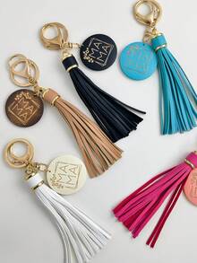 MAMA Wooden Keychain With PU Leather Tassel, Mother's Day Gift Bag Charm Car Key Ring For Mom Women - Multicolor - View 2