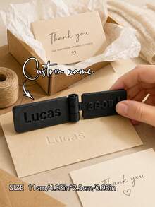 Stempel Teks Lipat Parametrik Cetak 3D Kustom, Stempel Penanda Personalisasi Engsel Balik, Teks yang Dapat Disesuaikan, Cocok untuk Seni Kertas, Perencana, Scrapbooking, Kerajinan Tangan, Alat Penanda Dekoratif DIY Portabel, Barang Unik untuk Penggemar Kerajinan, Mendukung Kustomisasi Konten, Untuk Kerajinan Meja Rumah - MultiWarna - View 1
