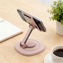 2pcs 360° Rotatable Aluminum Alloy Adjustable Tablet Stand, 360° Rotatable Foldable Tablet Holder, Universal Smartphone Tablet Desktop Stand, Multi-Angle Silicone Non-Slip Base Foldable Desktop Stand, Back To School Supplies - Multicolor - View 4