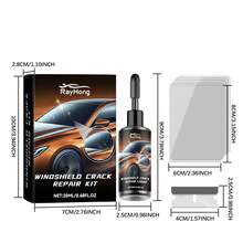 rayhong Quick Cure Windshield Crack Repair Fluid Invisible Restore Resin Kit Windscreen Scratch Fix L-Iquid Glass Curing Glue With Repair Tool Car Accessories Crack Maintenance - Quick Cure Windshield Crack Repair Fluid - View 3