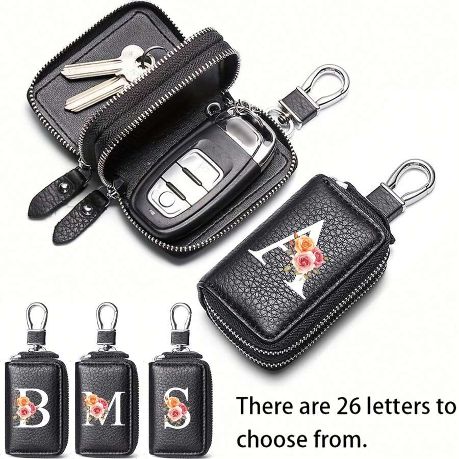 White Rose Run Printed Letter Multi Functional Zipper Coin Women's Zero Wallet Portable Mini Change Coin Bag,Gifts Full Of Love, Interesting Gift - Multicolor - View 1