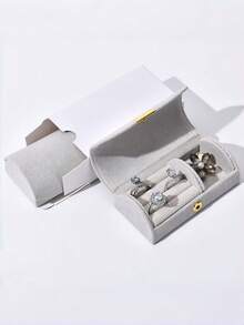 Portable Velvet Mini Jewelry Box, Fits Easily In Bag, Perfect For Travel And Storing Rings, Earrings, Pendants, Etc., Jewelry Box - 1 - View 14