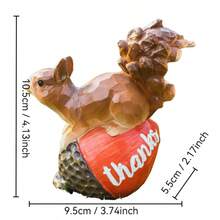 1pc Thanksgiving Pine Cone Squirrel Cute Outdoor Decor Statue, Outdoor Decoration Ornament, Home Decor, Holiday Decor Statue - Pine Cone Squirrel - View 5