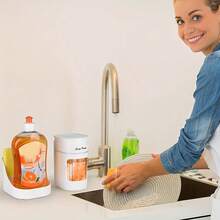 Kitchen Dish Soap Dispenser With Sponge Holder, 3-In-1 Countertop Soap Pump Dispenser Set, Convenient Liquid Dispensing And Cleaning, Compact Design With Multiple Compartments, Practical Kitchen Sink Storage Rack, Kitchen Gadget, Kitchen Accessory, Home Storage, Home Decor, Holiday Gift, Christmas Gift - Multiple Styles - View 11