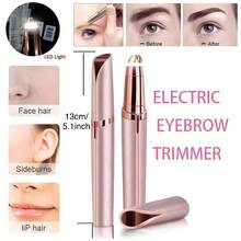 AXH Women's Electric Eyebrow Trimmer, Eyebrow Shaping Pen, Facial Hair Remover, Automatic Eyebrow Razor, Pocket Knife - Rose Gold - View 4
