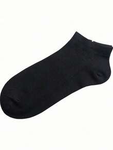 1/5/10/20 Pairs Unisex Invisible Socks, Moisture-Wicking Quick-Dry, Anti-Odor Anti-Slip, Durable, Suitable For Sports, Running, Fitness, Casual Daily Wear, Students And Teenagers - Black - View 3