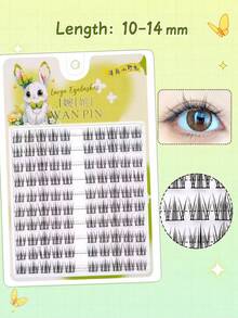WANPIN WAN PIN Girl Group 3.0 Bulu Mata Palsu, Buku Bulu Mata Kapasitas Besar 10 Baris, Cocok Untuk Pemula, Tampilan Alami yang Nyaman, Ringan dan Aman, Panjang 9-13mm, Lengkungan C - C - View 5