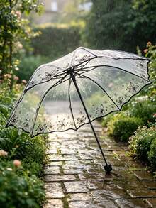This Simple, Transparent, Manual Folding Umbrella Is Lightweight And Easy To Store, Making It Convenient To Carry Around. Perfect For Outdoor Adventures And Travel, And Ideal For Everyday Rainy Days. Its Transparent Design Offers A Minimalist And Sty - Manual Umbrella - View 2