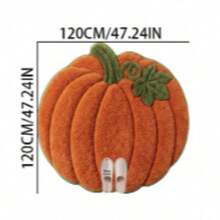 1pc Orange Large Pumpkin Small Rug, Carpet, Mat, Home Decor, Bathroom Rug, Bedroom Decor, Washable - Multicolor - View 14