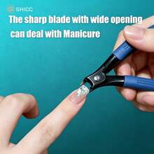 Stainless Steel Blade, Non-Slip Rubber Handle, Rust-Resistant And Durable; Firm Grip. Nail Clipper, Nail File And Nail Buffer. This Wide-Opening Nail Clipper Design Is Convenient To Use, Perfect For Thick And Hard Nails As Well As Toenails. - Blue - View 7
