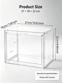 Transparent High-Definition Collectible Display Box, Assembled Acrylic Box, Glass Box Alternative, For Displaying Figurines, Dolls, Decor, Home Storage And Organization, Gift Box, Transparent Vitrine, Transparent Storage Box, Makeup Storage - Multicolor - View 2