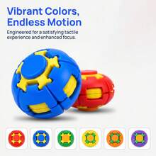 1/3/5/10pcs Spherical Sensory Fidget Toys, Creative Colorful Multi-Color Stress Relief Smooth Rotating Puzzle Toys, Portable Home Office Desktop Fidget Toys - Multicolor - View 6