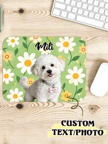Personalized Custom Pet Mouse Pad, Custom Pet Photo And Portrait Desk Mat, Personalized Dog And Cat Image Mouse Pad, Computer Desktop Accessory, Gift For Family, Friends And Pet Lovers, Suitable For Christmas, Birthday And Holidays - Multicolor - View 2