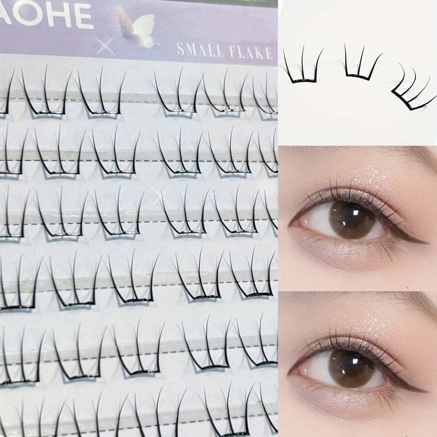 Korean Girl Group Style False Eyelashes, Multi-Specification C-Curl Segmented False Eyelashes, Suitable For Beginners' Daily Makeup - C - View 1
