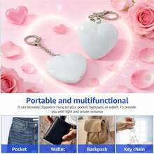 Automatic Sensor Handbag Light, Turns Off After 15 Seconds, Designed For Women's Handbags, Handbag Light And Automatic Sensor Bedside Lamp. Multiple Gift Options, Christmas Decorative Lights, Indoor Heart-Shaped Decor Lamp - Multicolor - View 7