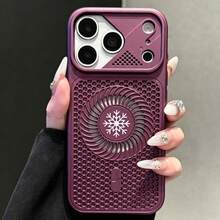 Honeycomb Heat Dissipation Breathable Phone Case, Compatible With IPhone 18 Pro Max 18 Pro, Ultra-Thin Matte Magnetic Phone Case, Compatible With IPhone 17 Pro Max 16 Pro Max 17e 16e 15 14 13 12 11 - Cherry Red - View 2