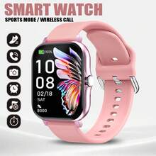 [Smart Watch]Men's And Women's Comfortable Silicone Strap Sports Smartwatch, With Wireless Calling, Step Counter, Calorie, Multi-Sports Mode, Remote Camera, Music Playback Control, Alarm Reminder, Message Notification, Multi-Function Sports Smartwatch, 1.83-Inch HD Full Screen Touch, Compatible With Android And IOS System Phones, Perfect Gift For Halloween And Christmas, Fashionable Youth Watch - View 3