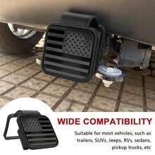 2-Inch Trailer Hitch Receiver Cover With American Flag Design – Waterproof Dust Plug For SUVs & Trucks, Universal Fit, Protects Against Mud, Snow & Debris - A - View 8