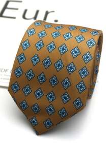 1pc Printed Hand-Drawn Square Pattern Tie For Men And Women, Suitable For Casual, Business, Street, Daily, Party, Gift - Multicolor - View 14