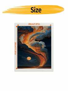 DIY Golden Cosmic Nebula Moon (Frameless 8x12 / 16x20 Inches) Paint By Numbers Kit (Acrylic) Arts & Crafts For Adult Beginners, Home Wall Decor, And Creative Holiday Gifts, Relaxing Painting Activity - Sets - View 8