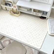 Japan Korean Cute Pink Dot Sushi Circle Pattern PU Leather Desk Mat, Large Waterproof Non-Slip Mouse Pad, Aesthetic Kawaii Table Protector For Office Desktop Decor, Laptop Writing Pad For Girls - View 3
