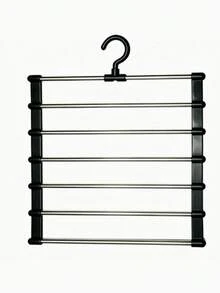 Multi-Layer Pants Rack, Space-Saving Foldable Design, Helps Efficiently Organize Your Closet; Suitable For Jeans, Leggings And Casual Pants Plastic Multi-Layer Pants Rack; Features Non-Slip Storage Function, Easy To Assemble, Organize And Store, Closet Organizer, Wardrobe Storage, College Dorm Essential, School Supplies - Multicolor - View 9