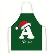 1pc Personalized Christmas Chef Apron, Customized Name And Text Holiday Cooking Apron, Christmas Baking Gift For Bakers, Chefs And Cooking Enthusiasts, Holiday Kitchen Accessory, Suitable For Home Cooking And Holiday Parties - Multicolor - View 13