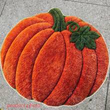 1pc Orange Large Pumpkin Small Rug, Carpet, Mat, Home Decor, Bathroom Rug, Bedroom Decor, Washable - Multicolor - View 3