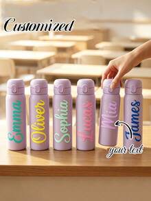 1/6/12pcs Customized Personalized Crystal Name Stickers/Transfer Stickers, Name Labels, 4 Sizes Available, Multiple Colors, Back To School Essential, Suitable For Water Bottles, Insulated Cups, Lunch Boxes, Notebooks, For Students, Teachers, Parents - Multicolor - View 10