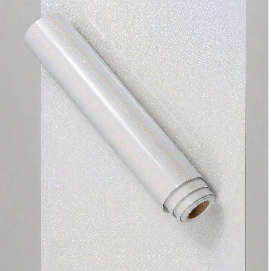1 Roll Holographic Glitter Vinyl Roll, 21*300cm Waterproof Self-Adhesive Laser Film, Suitable For DIY Stickers, Crafts, Scrapbooking And Home Decor - Circular Dots - View 1