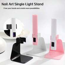 1pc Handheld Nail Art Stand, Small Wearable Adhesive Nail Art Holder, Portable Mini Nail Art Support Rack, Acrylic Nail Art Tool Holder With Non-Slip Base, Provides Stable Support, Suitable For Nail Artists, Desktop Nail Art Storage - Multicolor - View 1