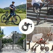1pc Large Portable Anti-Theft Security Metal Bicycle Key Ring Lock, Practical Sporty Circular Lock Body With Key Opening Structure, Anti-Theft Protection Lock Accessory For Electric Scooter, Electric Bike, Motorcycle, Mountain Bike, Outdoor Commuting - Bicycle Lock - View 10