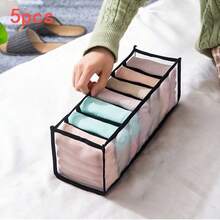 5pcs Fabric Drawer Dividers Storage Organizer Boxes, Multi-Compartment Storage Bins, Suitable For Baby Socks, Underwear And Nursery Small Items - Multicolor - View 15