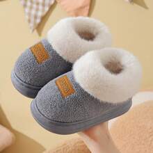 Children's Home Slippers Winter New Style Simple Casual Boys & Girls Daily Comfortable Student House Shoes - Grey - View 9