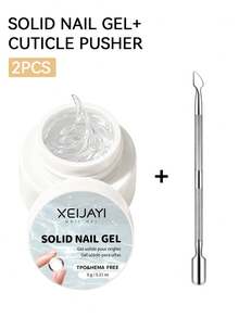 XEIJAYI 6g Solid Gel Patch Removable UV LED Nail Gel Short Fake Nail Extension Adhesive Gel - Transparent - View 11