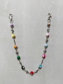 Corrente de Cintura com Dados Coloridos da Sorte 2026, Acessório de Luxo Unissex da Moda Hip Hop, Chaveiro Minimalista Versátil [Envio com Ordem de Cores Aleatória] - Multicolorido - Visão 2