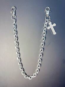 Cross Pants Chain Waist Chain Lobster Clasp Pendant Wallet Chain Vintage Chain Double Layer Chain Hip Hop Punk Jeans Chain Pocket Chain Men's Key Chain Multi-Element Pants Chain - Multicolor - View 15