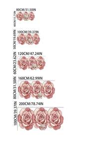 1pc Pink Rose Patchwork Rug, Thickened Carpet, Thick Rug, Plush Carpet, Autumn/Winter Carpet, Thickened Carpet, Decorative Rug, Bedroom Decor - Multicolor - View 5