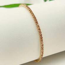 1pc Women's Rhinestone Tennis Chain Elastic Bracelet, Minimalist Casual Versatile, Suitable For Daily Wear, Date, Party And Casual Outfits - Multicolor - View 6
