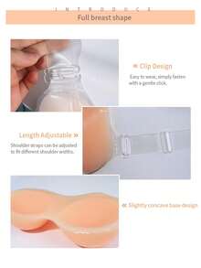 ANGDIE Silicone Breast Prosthesis For Mastectomy And Prosthesis Degradation, Shoulder Strap Silicone Breast Pads - Khaki - View 8