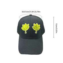 1pc Leaf Pattern Casual Street Cute Party Embroidered Baseball Cap, Suitable For All Seasons - Leaf-a - View 2